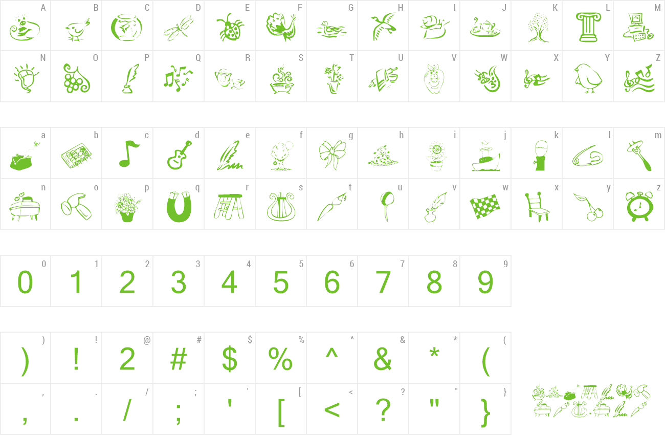 Font KR Katlings Two preview